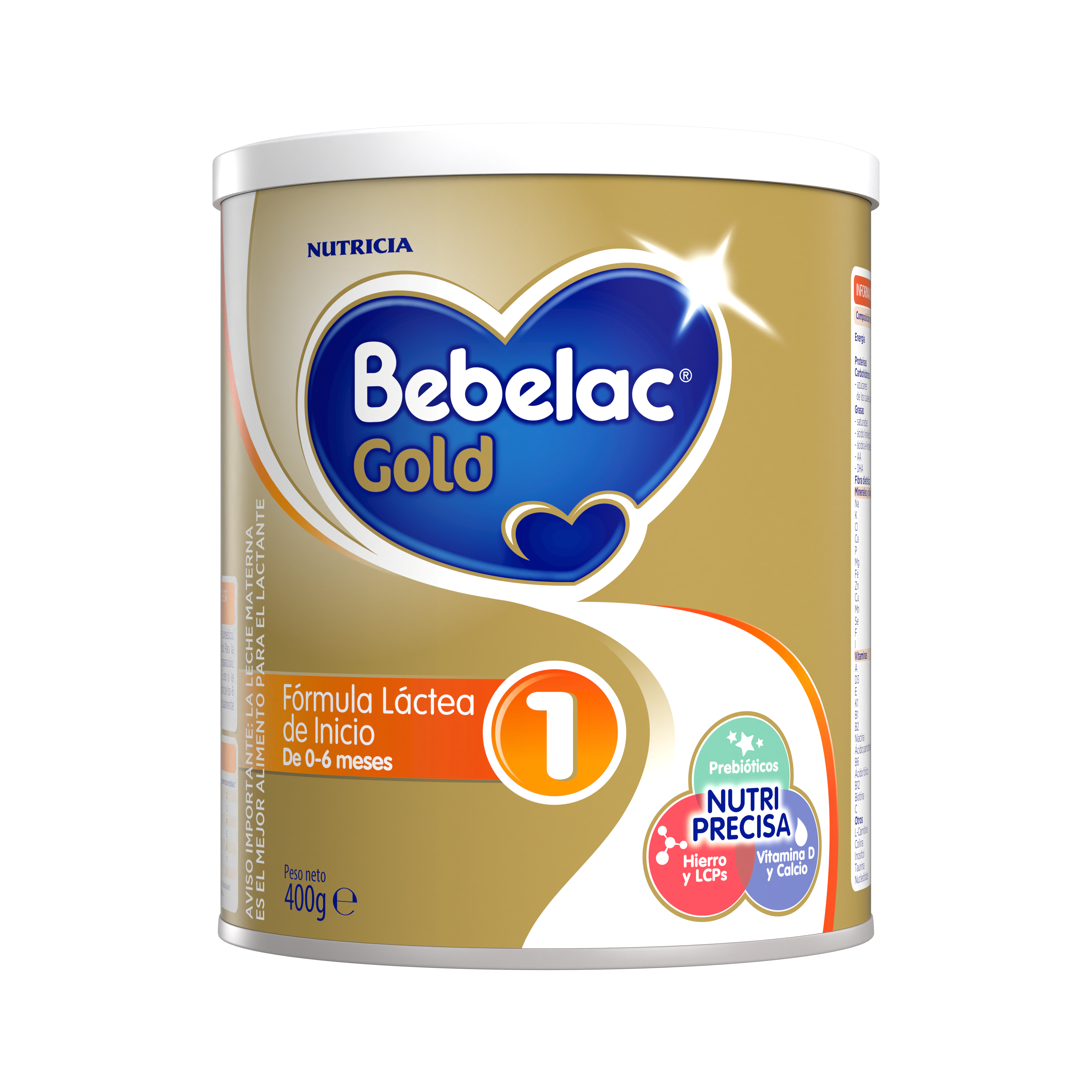 Bebelac Gold 1 Bebelac 1 fórmula láctea de inicio polvo para bebés 0 a 6 meses lata 400g - Bebeclub Ecuador