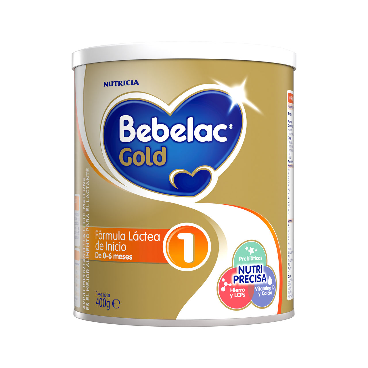 Bebelac Gold 1 Bebelac 1 fórmula láctea de inicio polvo para bebés 0 a 6 meses lata 400g - Bebeclub Ecuador